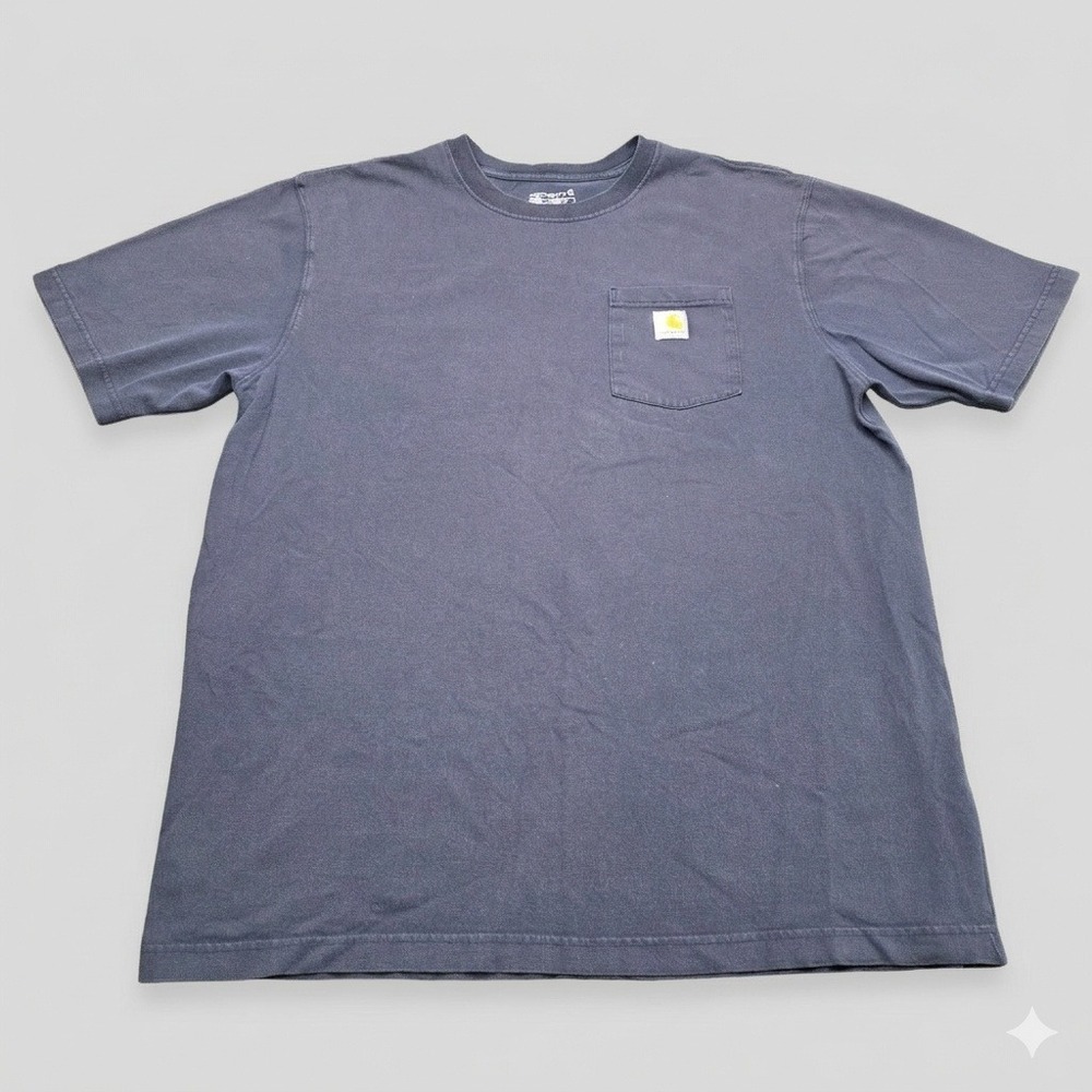 Carhartt K87‎ Mens XL Tall Navy Blue Loose Fit Heavyweight Pocket T-Shirt XLT